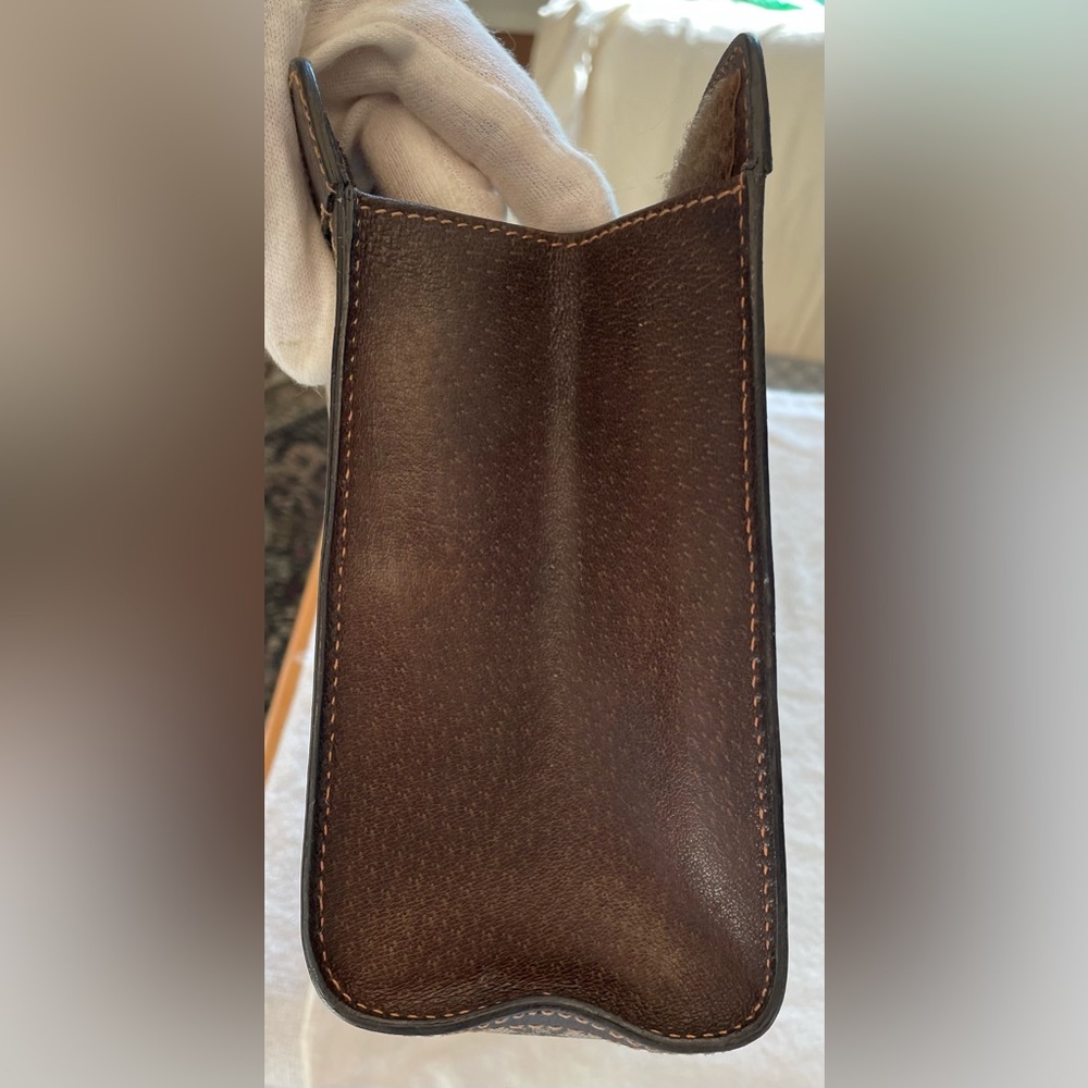 Gucci Beautiful Authentic Vintage Tan Monogram Clutch/Makeup Bag fr Gucci Parfum - Picture 11 of 15